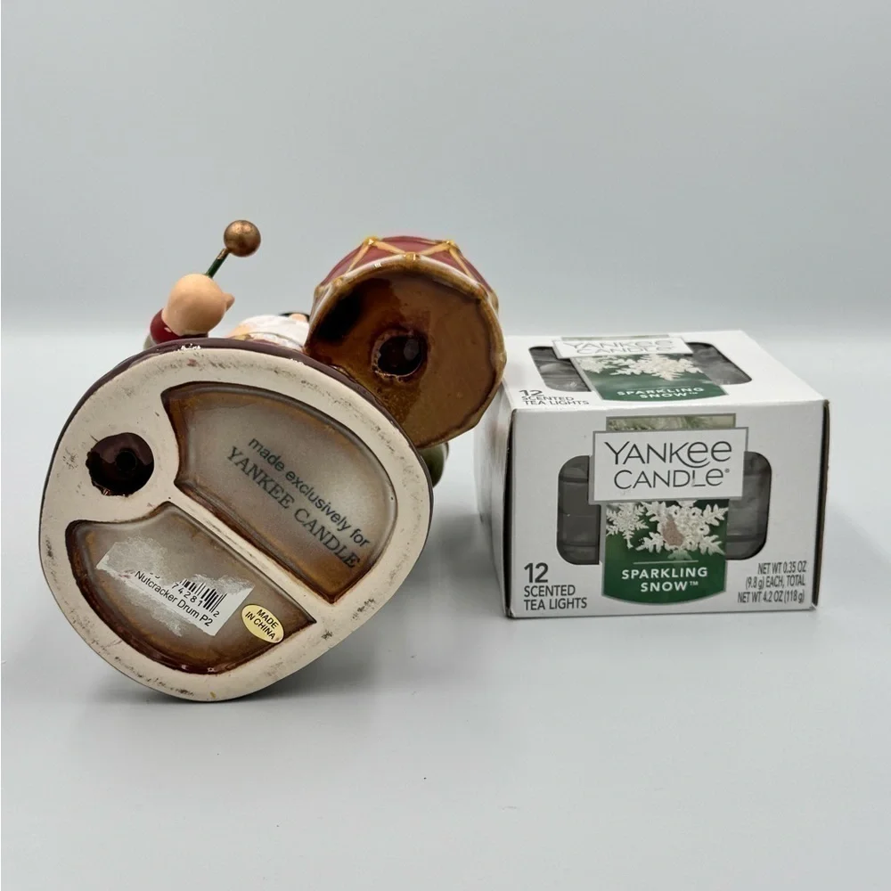Yankee Candle Drummer/Nutcracker Tea Light Holder & Box of New Tea Lights